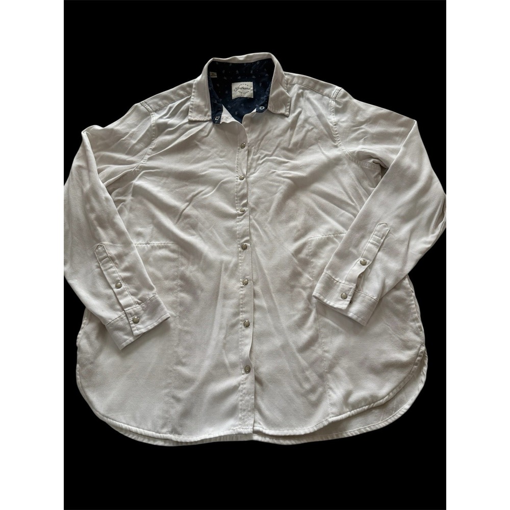 Jachs Girlfriend New York Men's XL Beige Long Sleeve Pearl Snap Shirt